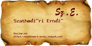Szathmári Ernő névjegykártya