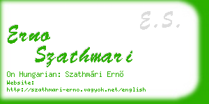 erno szathmari business card