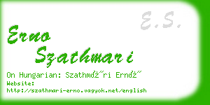 erno szathmari business card